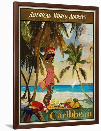 Vintage Travel Caribbean-The Portmanteau Collection-Framed Giclee Print