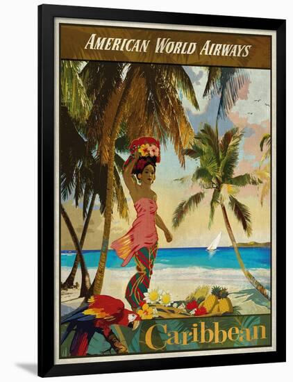 Vintage Travel Caribbean-The Portmanteau Collection-Framed Giclee Print