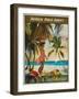 Vintage Travel Caribbean-The Portmanteau Collection-Framed Art Print