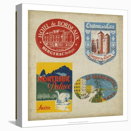 Vintage Travel Collage I-null-Stretched Canvas