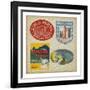 Vintage Travel Collage I-null-Framed Art Print