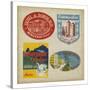 Vintage Travel Collage I-null-Stretched Canvas