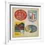 Vintage Travel Collage I-null-Framed Art Print