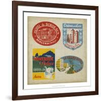 Vintage Travel Collage I-null-Framed Art Print