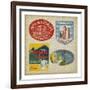 Vintage Travel Collage I-null-Framed Art Print