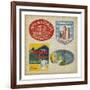 Vintage Travel Collage I-null-Framed Art Print