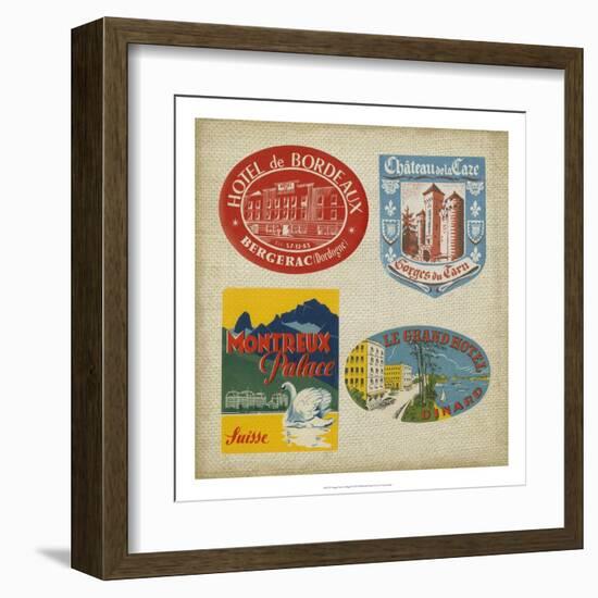 Vintage Travel Collage I-null-Framed Art Print