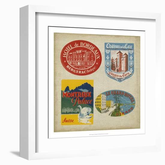 Vintage Travel Collage I-null-Framed Art Print