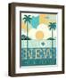 Vintage Travel Explore New Horizons-Michael Mullan-Framed Art Print