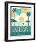 Vintage Travel Explore New Horizons-Michael Mullan-Framed Art Print