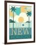 Vintage Travel Explore New Horizons-Michael Mullan-Framed Art Print