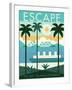 Vintage Travel Island Escape-Michael Mullan-Framed Art Print