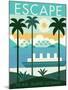 Vintage Travel Island Escape-Michael Mullan-Mounted Art Print