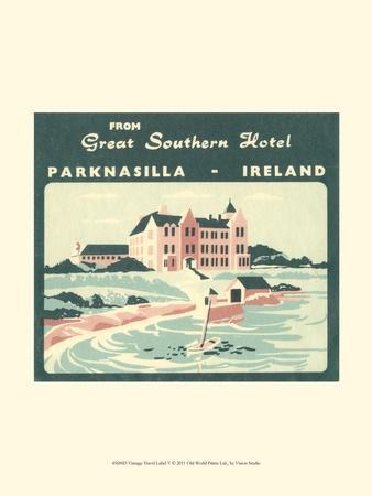 Dublin Ireland Irish Europe European Vintage Travel Advertisement Art Poster 