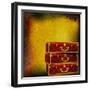 Vintage Travel Luggage Background-Petrafler-Framed Art Print