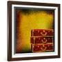 Vintage Travel Luggage Background-Petrafler-Framed Art Print