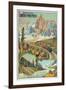 Vintage Travel Poster for Chamonix, France-null-Framed Art Print