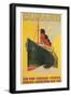 Vintage Travel Poster for Cunard Line-null-Framed Art Print