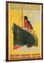 Vintage Travel Poster for Cunard Line-null-Framed Art Print