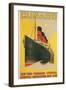 Vintage Travel Poster for Cunard Line-null-Framed Art Print