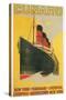 Vintage Travel Poster for Cunard Line-null-Stretched Canvas