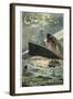 Vintage Travel Poster for Cunard Lines-null-Framed Art Print