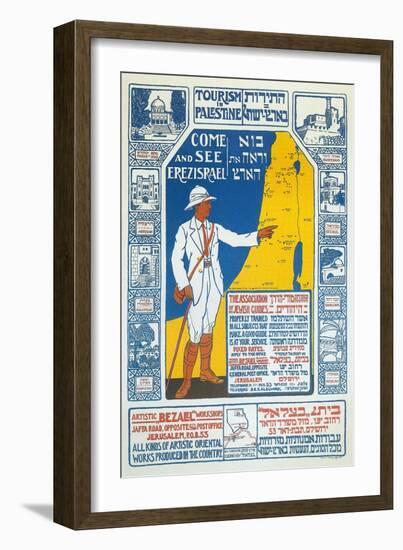 Vintage Travel Poster for Israel-null-Framed Art Print