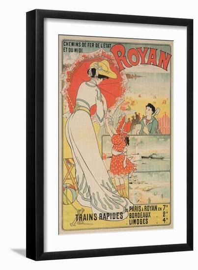 Vintage Travel Poster for Royan, France-null-Framed Art Print