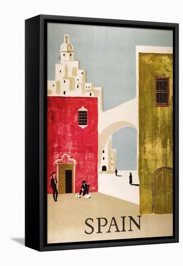 Vintage Travel to Spain-null-Framed Stretched Canvas