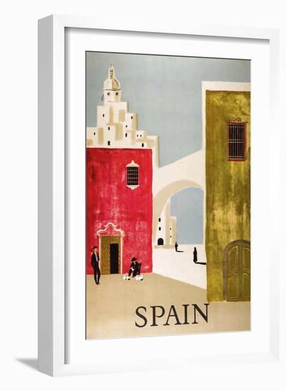 Vintage Travel to Spain-null-Framed Giclee Print