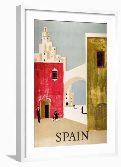 Vintage Travel to Spain-null-Framed Giclee Print