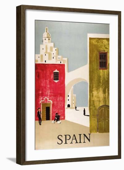 Vintage Travel to Spain-null-Framed Giclee Print