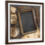 Vintage Treasure Map, Old Compass Still Life-Andrey_Kuzmin-Framed Art Print