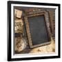 Vintage Treasure Map, Old Compass Still Life-Andrey_Kuzmin-Framed Art Print