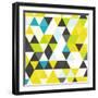 Vintage Triangle Pattern.Geometric Hipster Retro Background with Place for Your Text. Retro Triangl-Veronika M-Framed Art Print
