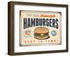 Vintage Try Our Homestyle Hamburgers-Real Callahan-Framed Art Print