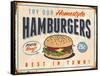 Vintage Try Our Homestyle Hamburgers-Real Callahan-Framed Stretched Canvas