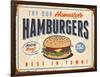 Vintage Try Our Homestyle Hamburgers-Real Callahan-Framed Art Print