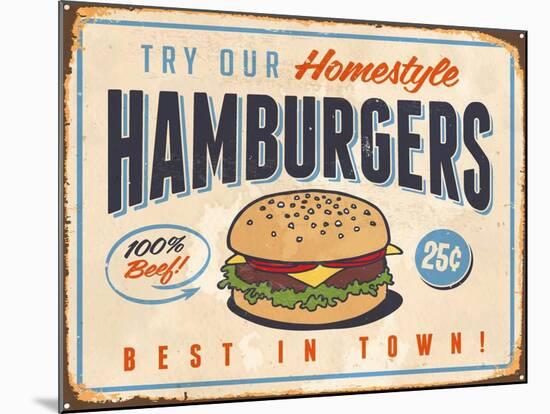 Vintage Try Our Homestyle Hamburgers-Real Callahan-Mounted Art Print