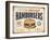 Vintage Try Our Homestyle Hamburgers-Real Callahan-Framed Art Print