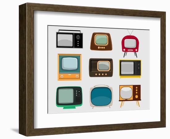 Vintage TV-S-Marvid-Framed Art Print