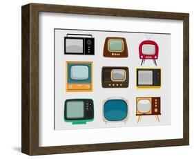 Vintage TV-S-Marvid-Framed Art Print