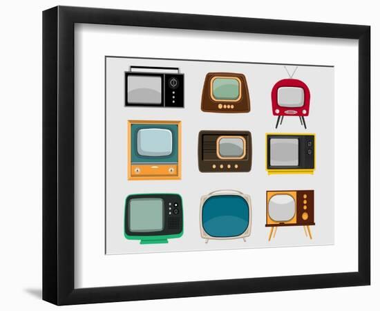 Vintage TV-S-Marvid-Framed Art Print