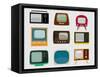 Vintage TV-S-Marvid-Framed Stretched Canvas