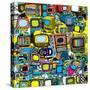 Vintage TV (Vector)-Tom and Kwikki-Stretched Canvas