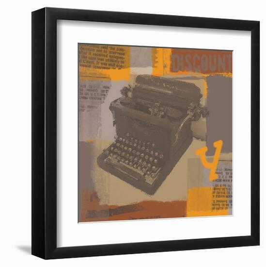 Vintage Typewriter I-Yashna-Framed Art Print