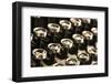 Vintage Typewriter Keys-SSilver-Framed Premium Photographic Print