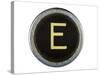 Vintage Typewriter Letter E Isolated On White-Steve Collender-Stretched Canvas