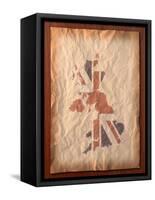 Vintage Uk Map On Paper Craft-vichie81-Framed Stretched Canvas