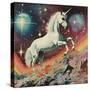 Vintage Unicorn Collage Art-Samantha Hearn-Stretched Canvas